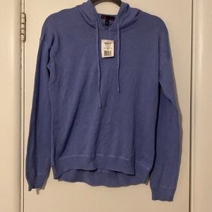 Blue hooded sweater NWT